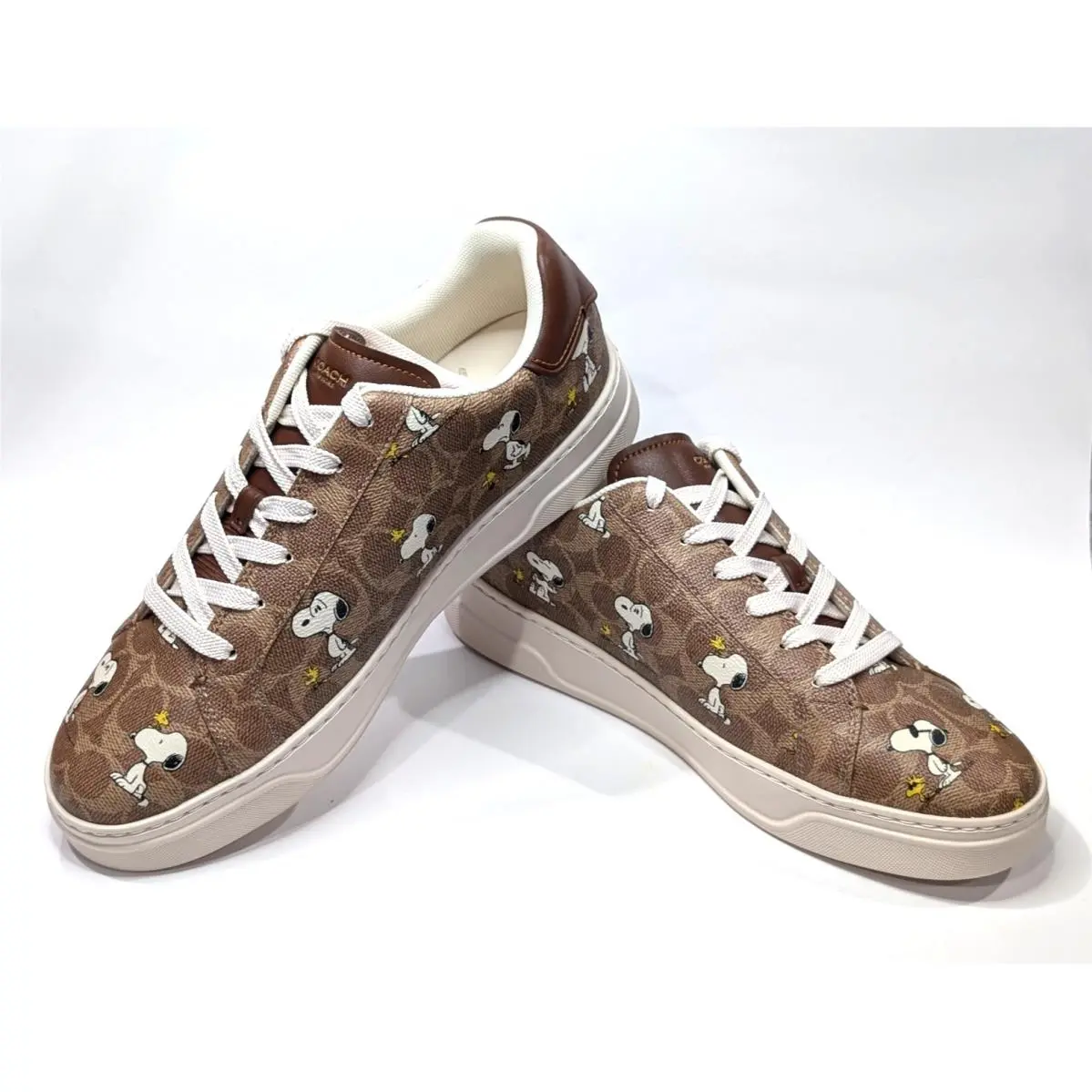 X Peanuts High Line Tan Snoopy Signature Men`s Sneakers-size 11 CBZ76 by Coach