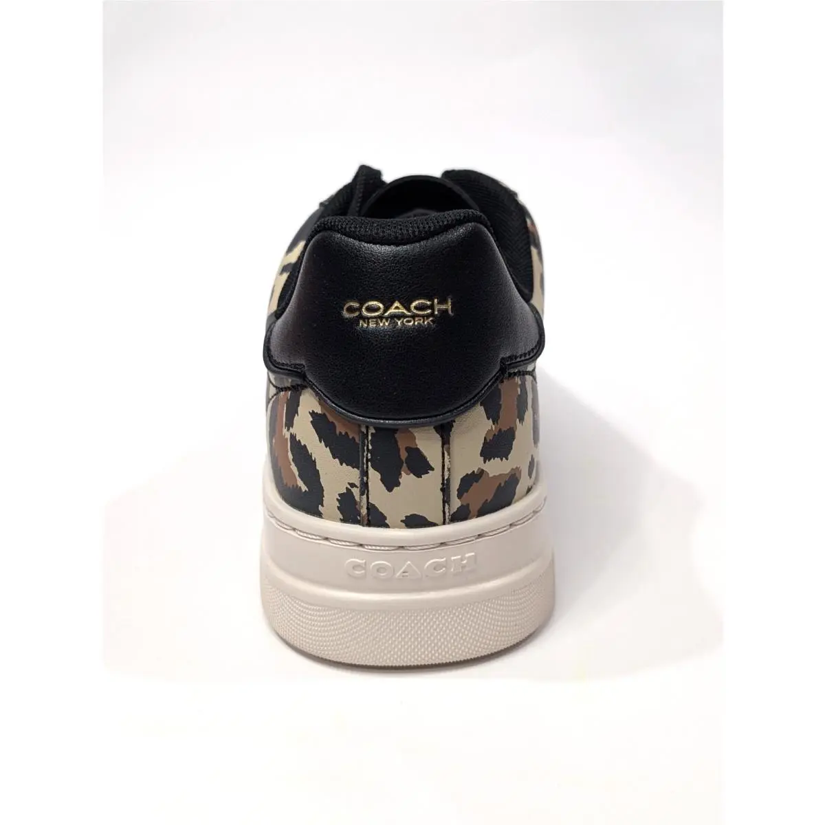 Coach shoes - Coach High Line Leather Sneaker - CVV98 - Black/Leopard 15