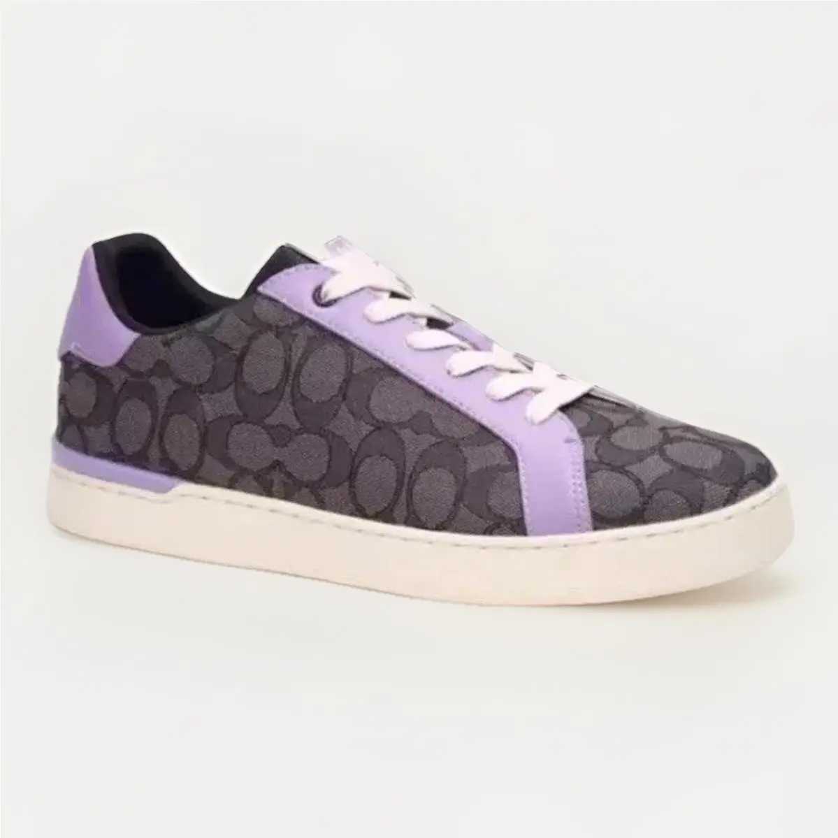 Coach Clip Men’s Jacquard Leather Monogram Low Top Sneakers CL348