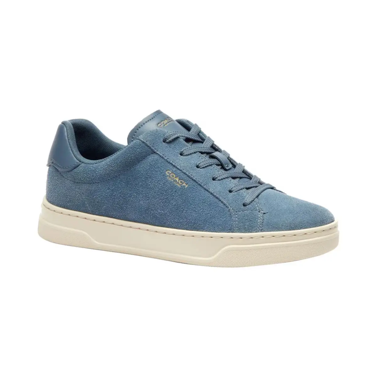 Coach Women`s High Line Lace-up Sneakers Light Denim Suede