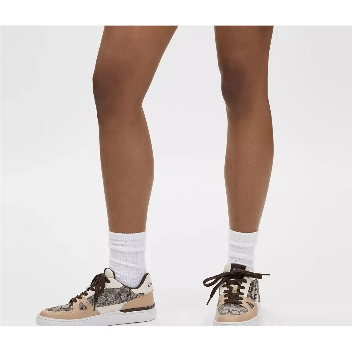 Coach shoes - Coach Clip Signature Court Low Top - CU478 - Maple (UPC: 0196395391615) 3