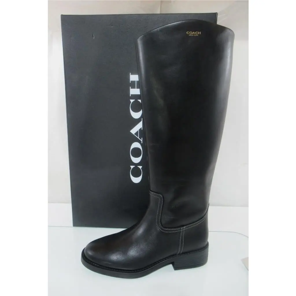 Coach shoes - Coach Park Leather Tall Boot - CCH75 - Black (UPC: 196395982561) 0