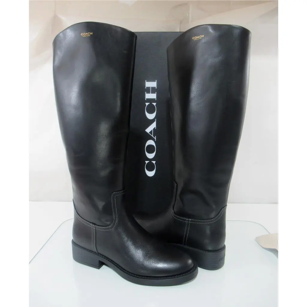 Coach shoes - Coach Park Leather Tall Boot - CCH75 - Black (UPC: 196395982561) 1