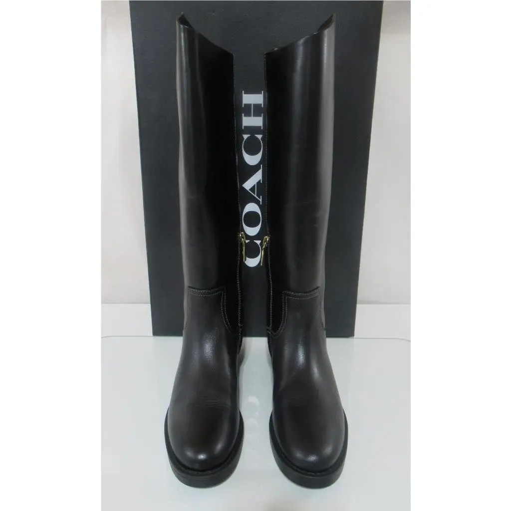 Coach shoes - Coach Park Leather Tall Boot - CCH75 - Black (UPC: 196395982561) 2