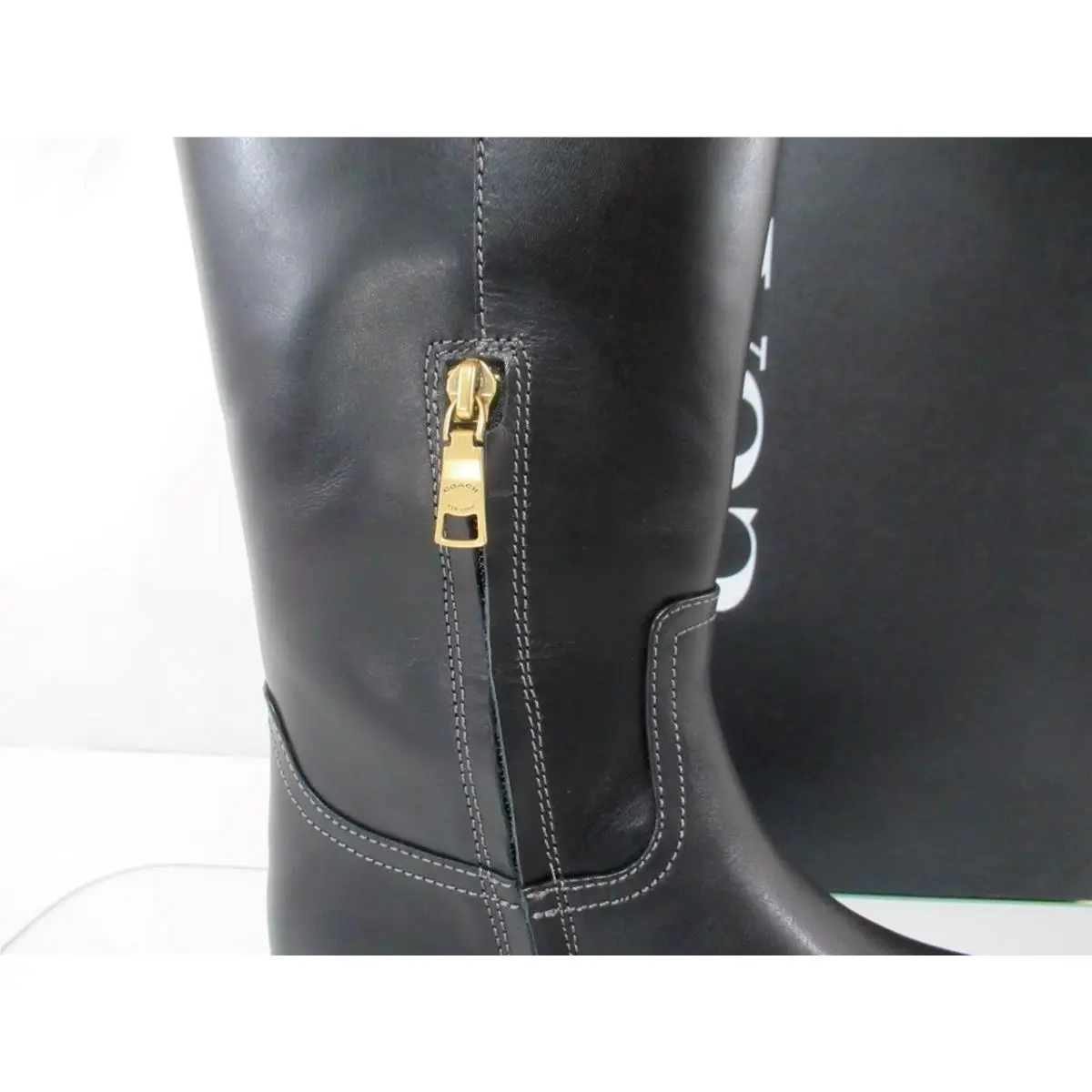 Coach shoes - Coach Park Leather Tall Boot - CCH75 - Black (UPC: 196395982561) 6