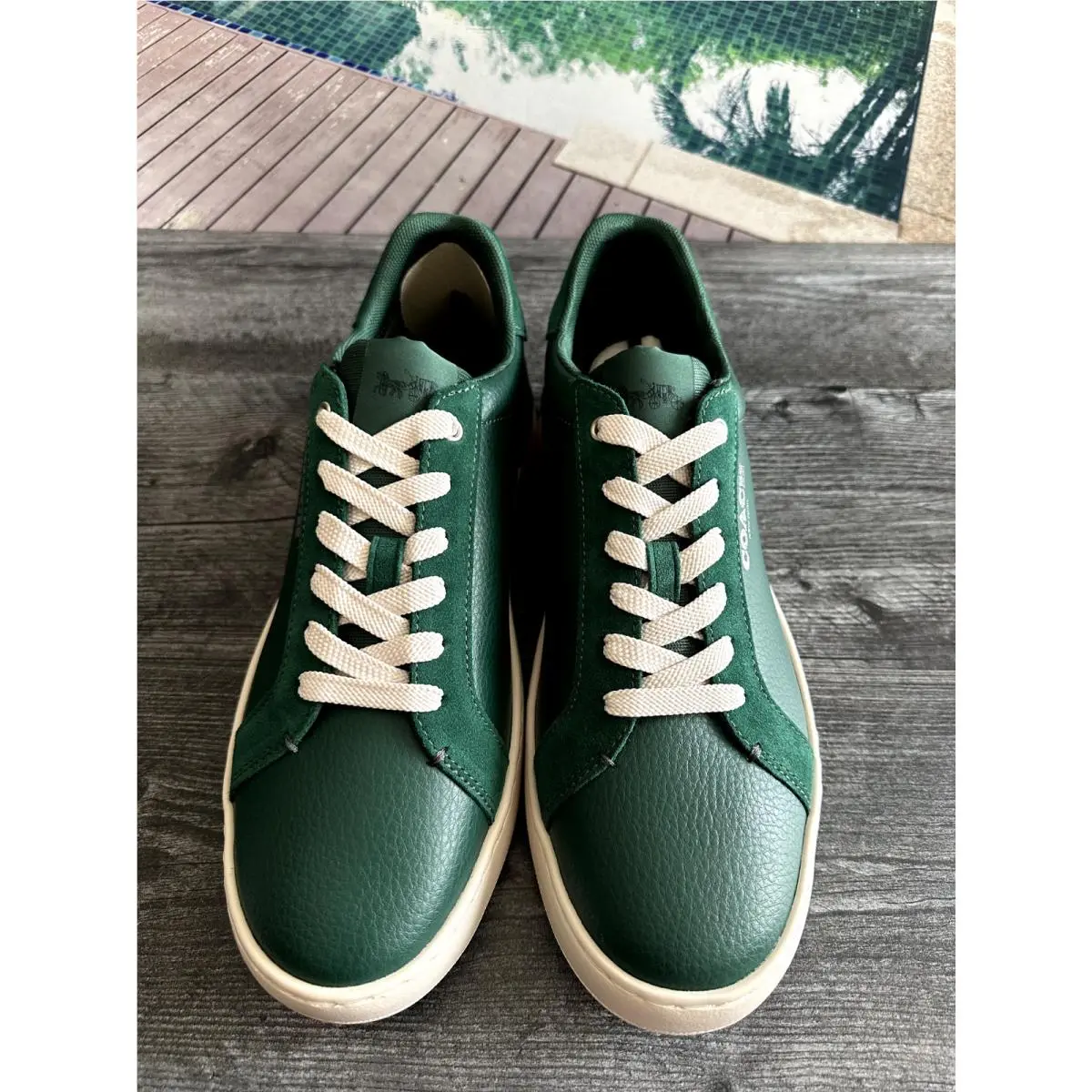 Coach Clip Low Top Sneaker CN996 Dark Pine Chalk US 9.5 Men`s
