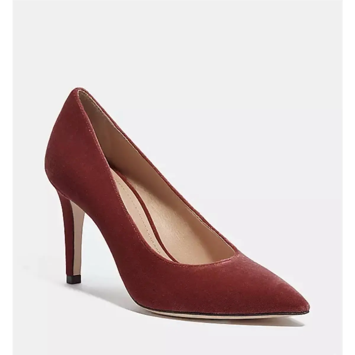 Coach Skyler Velvet Pump Shoes. Color Cherry Size 7B CE835