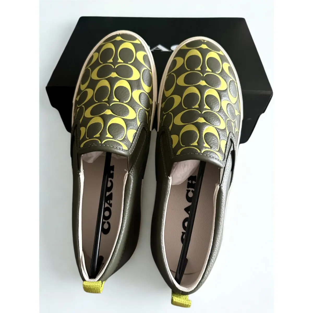 Coach shoes - Coach Printed Pebble Skate Sneaker - CA283 - Green, Manufacturer: Army Green (UPC: 0195031522499) 0