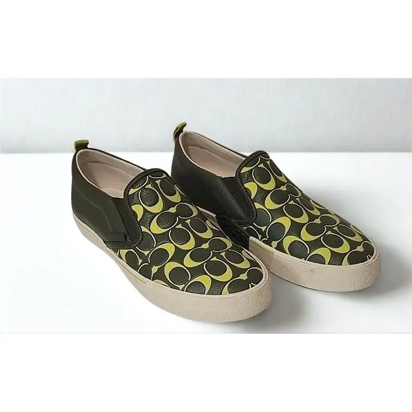 Coach shoes - Coach Printed Pebble Skate Sneaker - CA283 - Green, Manufacturer: Army Green (UPC: 0195031522499) 1