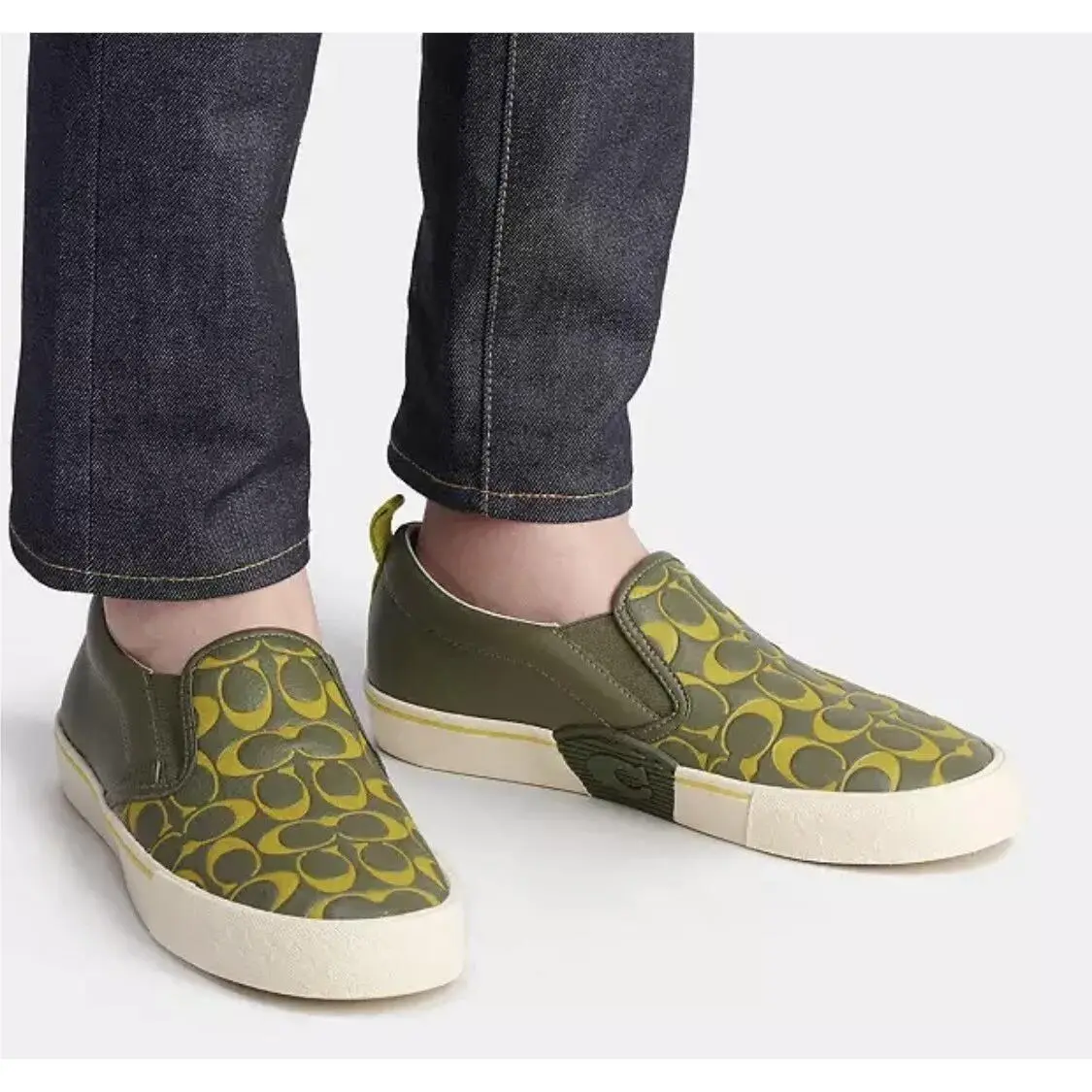 Coach shoes - Coach Printed Pebble Skate Sneaker - CA283 - Green, Manufacturer: Army Green (UPC: 0195031522499) 5