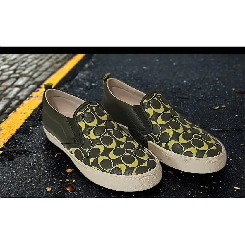 Coach shoes - Coach Printed Pebble Skate Sneaker - CA283 - Green, Manufacturer: Army Green (UPC: 0195031522499) 9