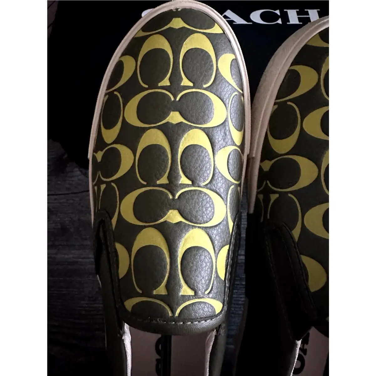 Coach shoes - Coach Printed Pebble Skate Sneaker - CA283 - Green, Manufacturer: Army Green (UPC: 0195031522499) 4
