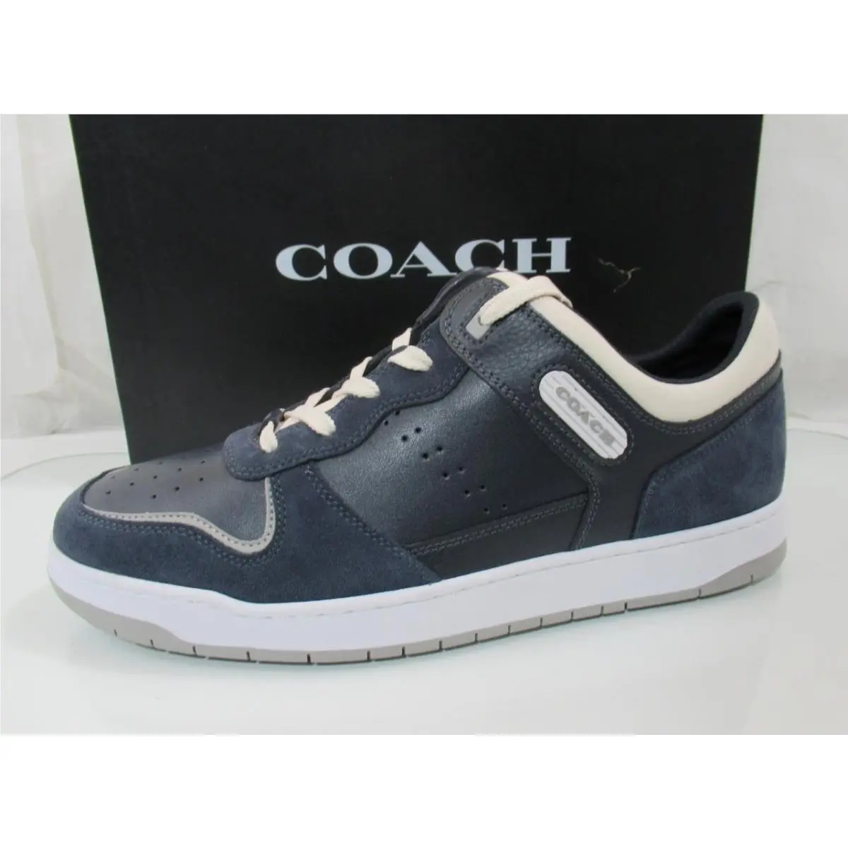 Coach shoes - Coach Mixed C201 Material Sneaker - C201 - Blue (UPC: 196395031313) 0