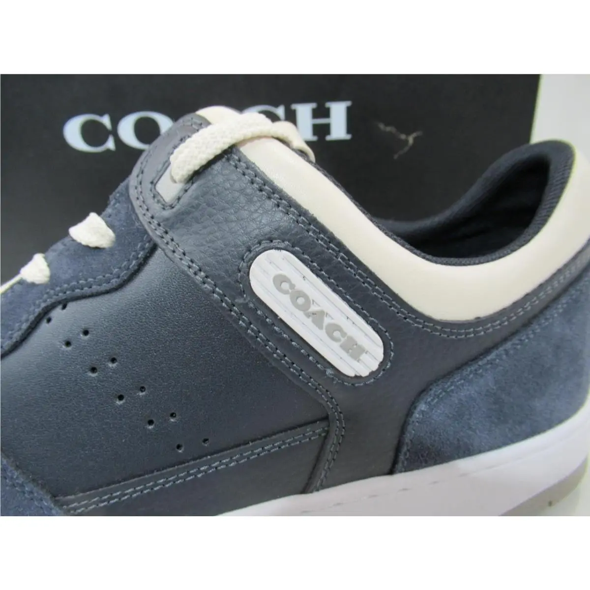 Coach shoes - Coach Mixed C201 Material Sneaker - C201 - Blue (UPC: 196395031313) 4