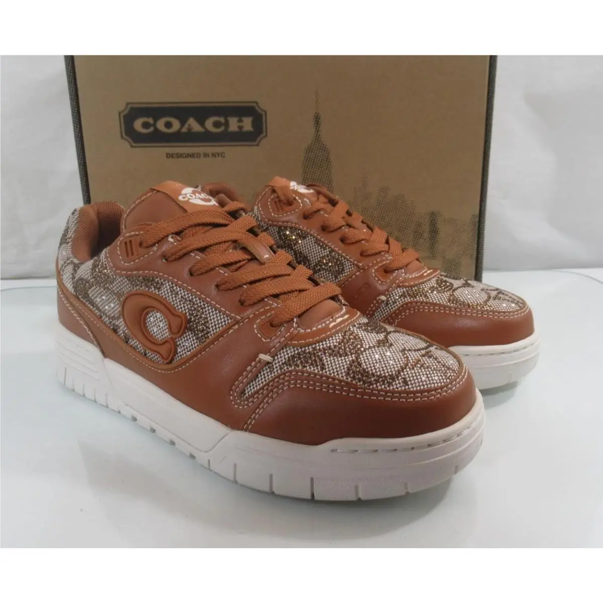 Coach shoes - Coach Crystal Jacquard Soho Sneaker - CDE26 - Brown (UPC: 198685085426) 1