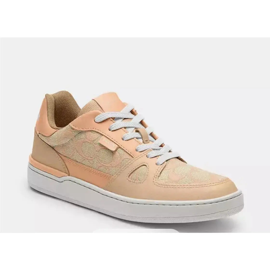 Coach Women’s Clip Signature Court Ltop Sneaker Color Faded Blush Size 10B CU098