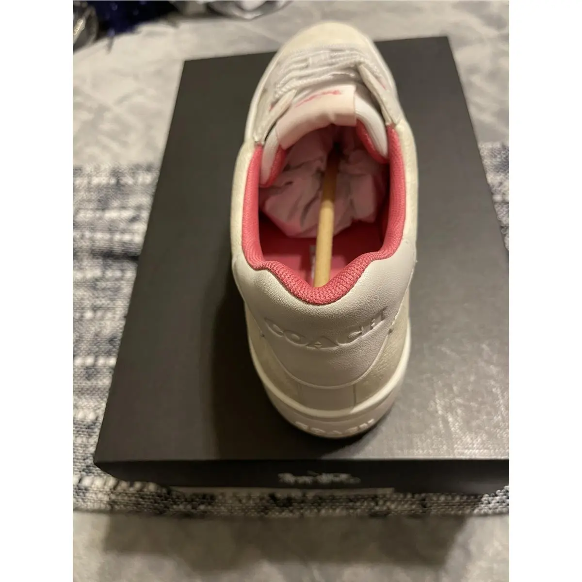 Coach shoes - coach signature clip - signature clip - C3123 - Optic White/Petunia 4