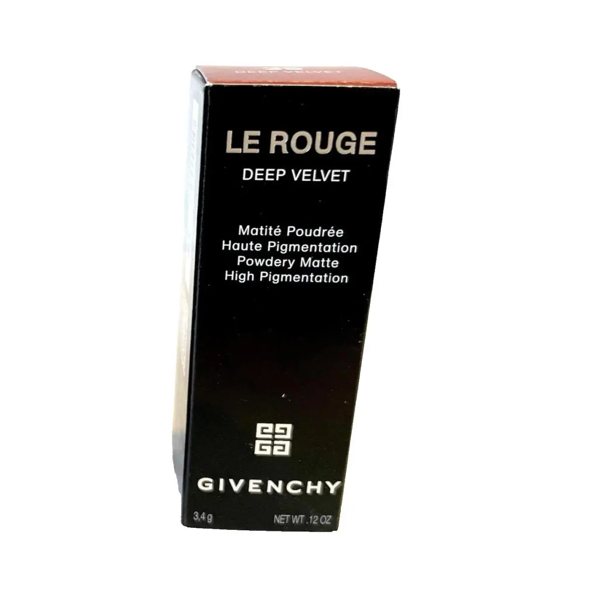 LE Rouge Powdery Matte Lipstick Deep Velvet 35 Rouge Inite 0.12 OZ by Givenchy