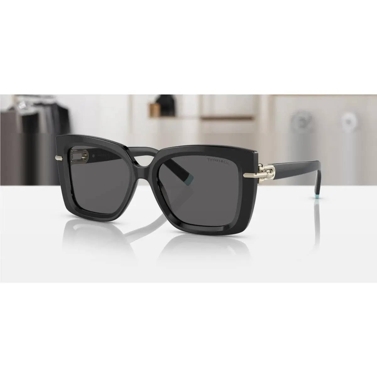 Tiffany TF4199 8001S4 Black Dark Grey Women`s 53 mm Sunglasses by Tiffany & Co.