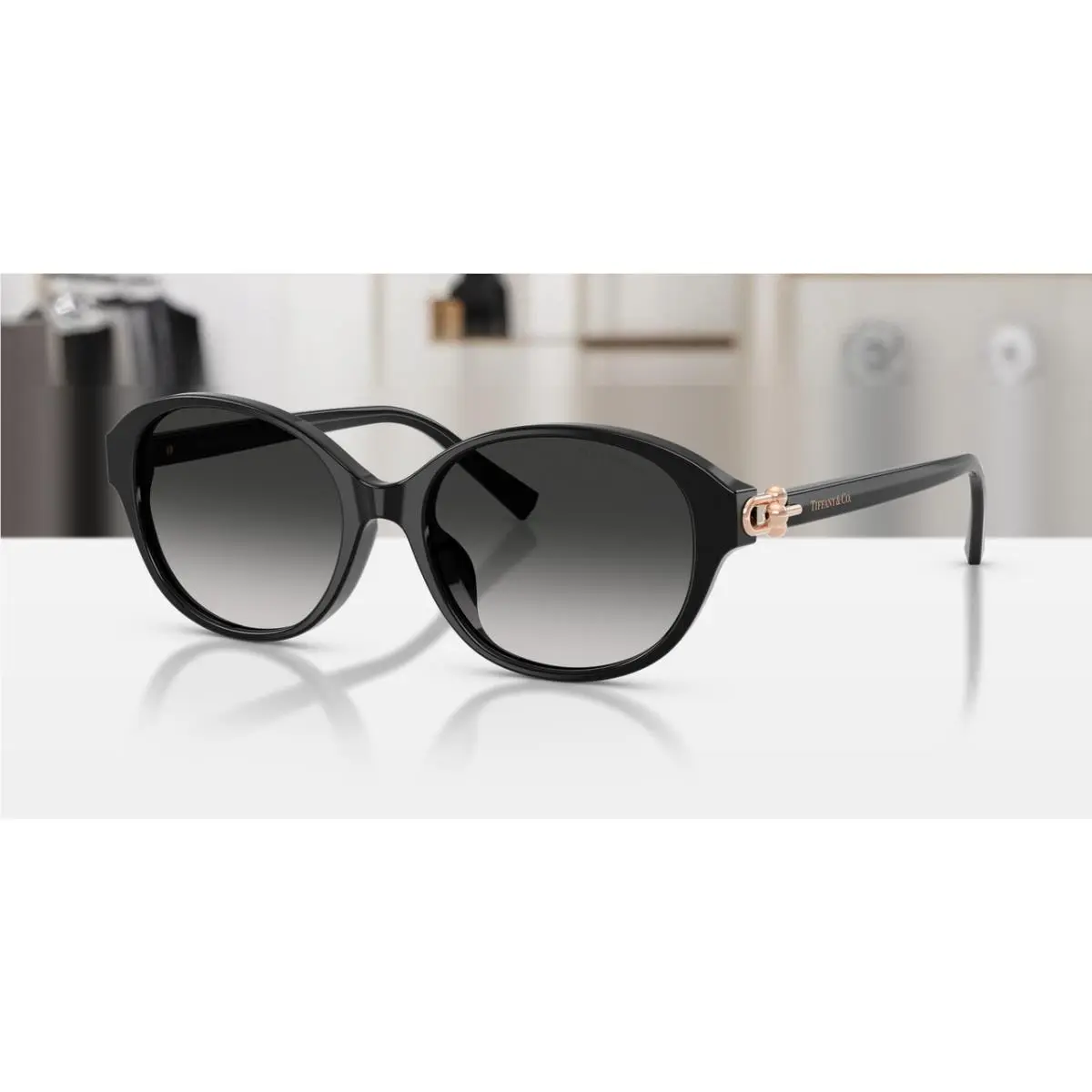 Tiffany TF4263D 80013C Black Grey Gradient Women`s 53 mm Sunglasses by Tiffany & Co.