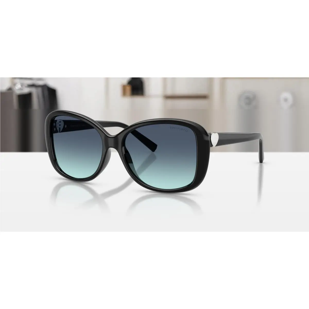 Tiffany TF4257U 80019S Black Blue Gradient Women`s 56 mm Sunglasses by Tiffany & Co.