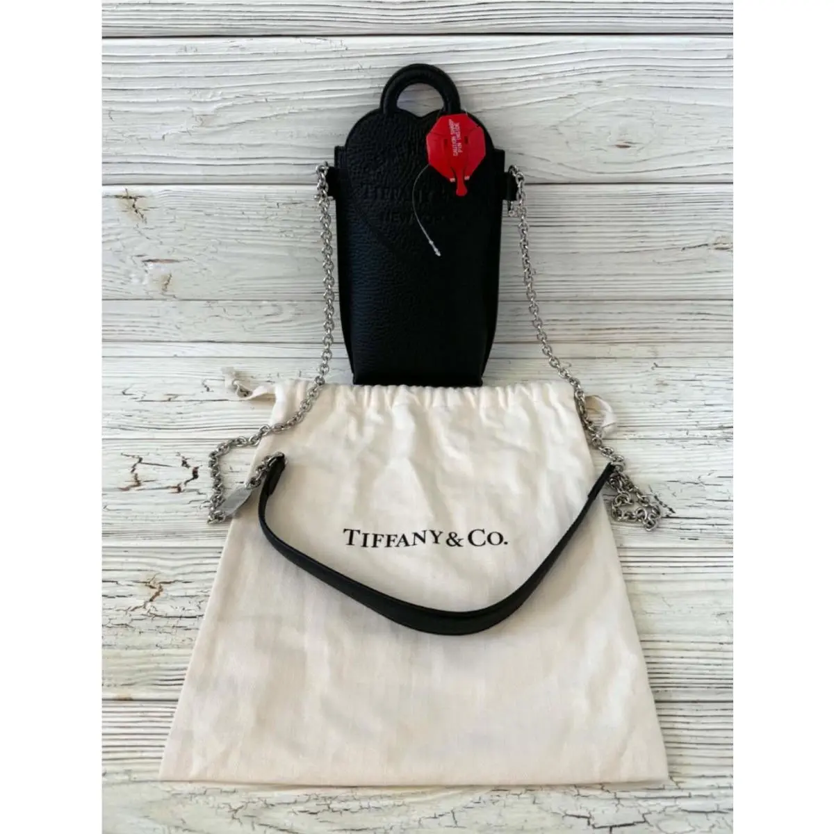 Tiffany Co. Return to Tiffany Black Leather Phone Crossbody Bag by Tiffany & Co.