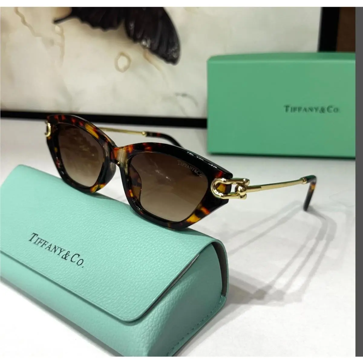 Tiffany CO Sunglasses Havana Cat Eye 4231U Benefits Make-a-wish Foundation by Tiffany & Co.