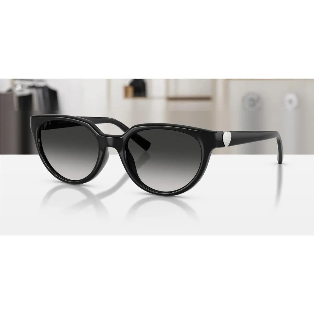 Tiffany TF4256D 80013C Black Grey Gradient Women`s 55 mm Sunglasses by Tiffany & Co.