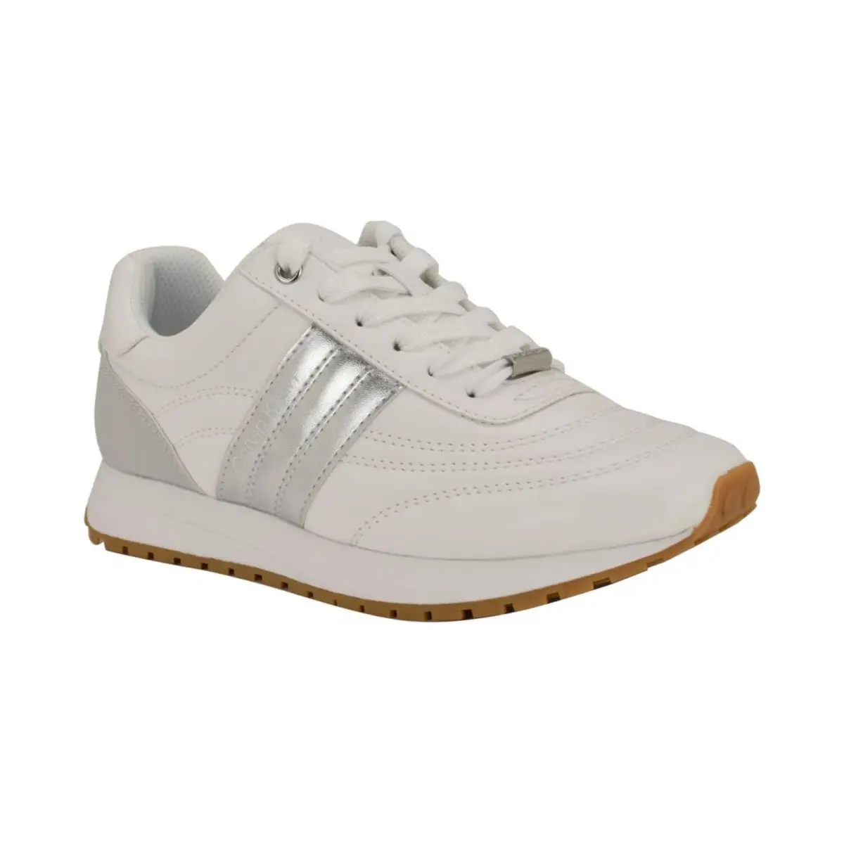 Women`s Calvin Klein Tatyann Retro Lace-up Sneakers White/silver