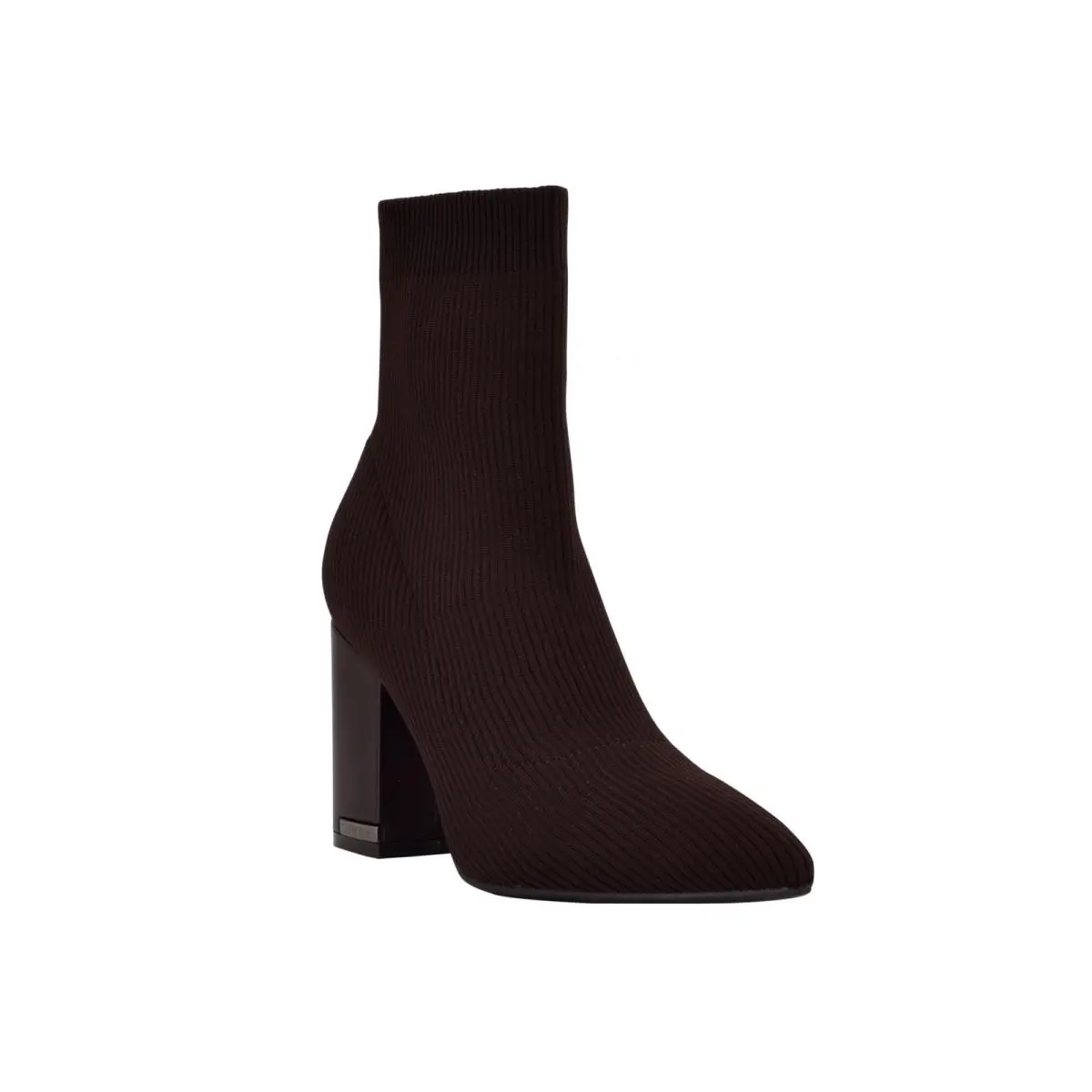 Calvin Klein Womens Black Padded Mirela Pointy Toe Block Heel Dress Booties 10 M