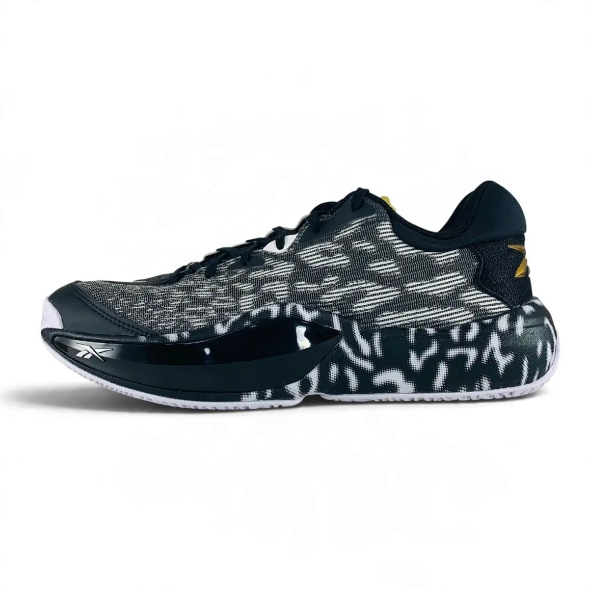 Reebok Engine A 26 SE Black White Gold Cheetah Men`s Basketball Shoes 100248542