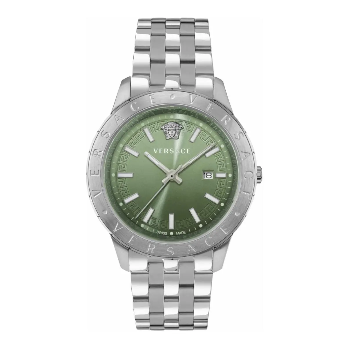 Mens Stainless Steel 43mm Bracelet Fashion Watch by Versace