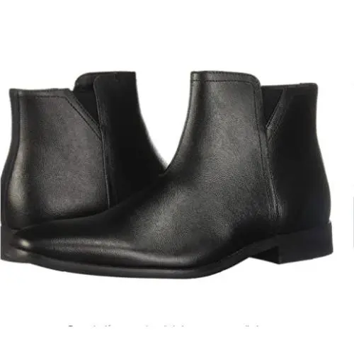Calvin Klein Reel Hombres Zapatos Leather Black Shoes Size 11