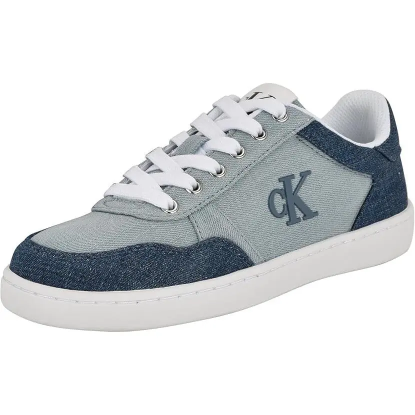 Calvin Klein Women’s Heyra Sneakers – Casual Lace-up CK Shoes - Size 8 - Denim