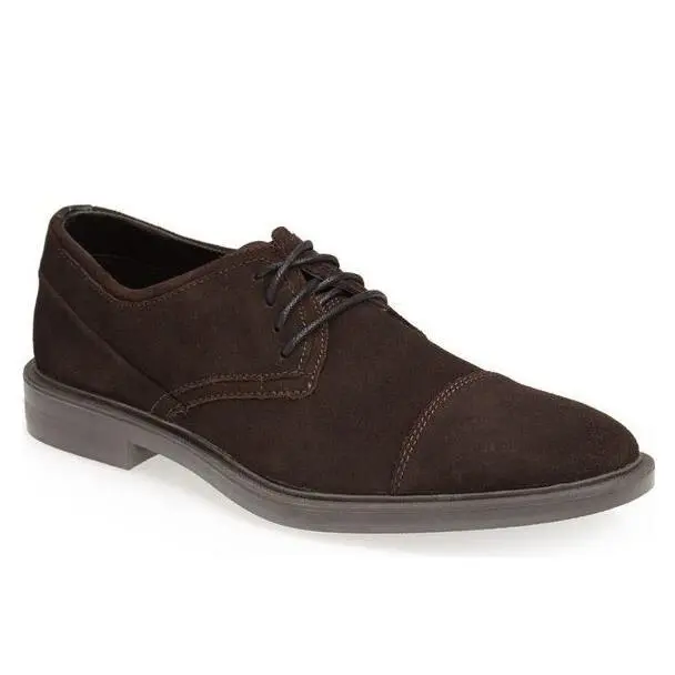 Calvin Klein Upton Men`s Suede Oxford Dark Brown Size 10 M
