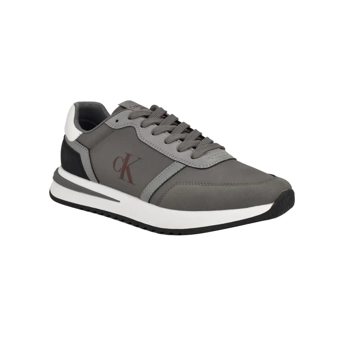 Calvin Klein Dark Grey Men`s Picio Lace Up Casual Sneakers US 12