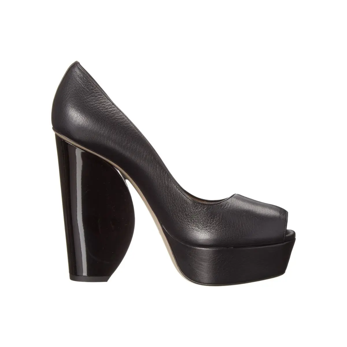 Calvin Klein Collection Ambrosia Leather Heels Shoes Black Cervo 8 5