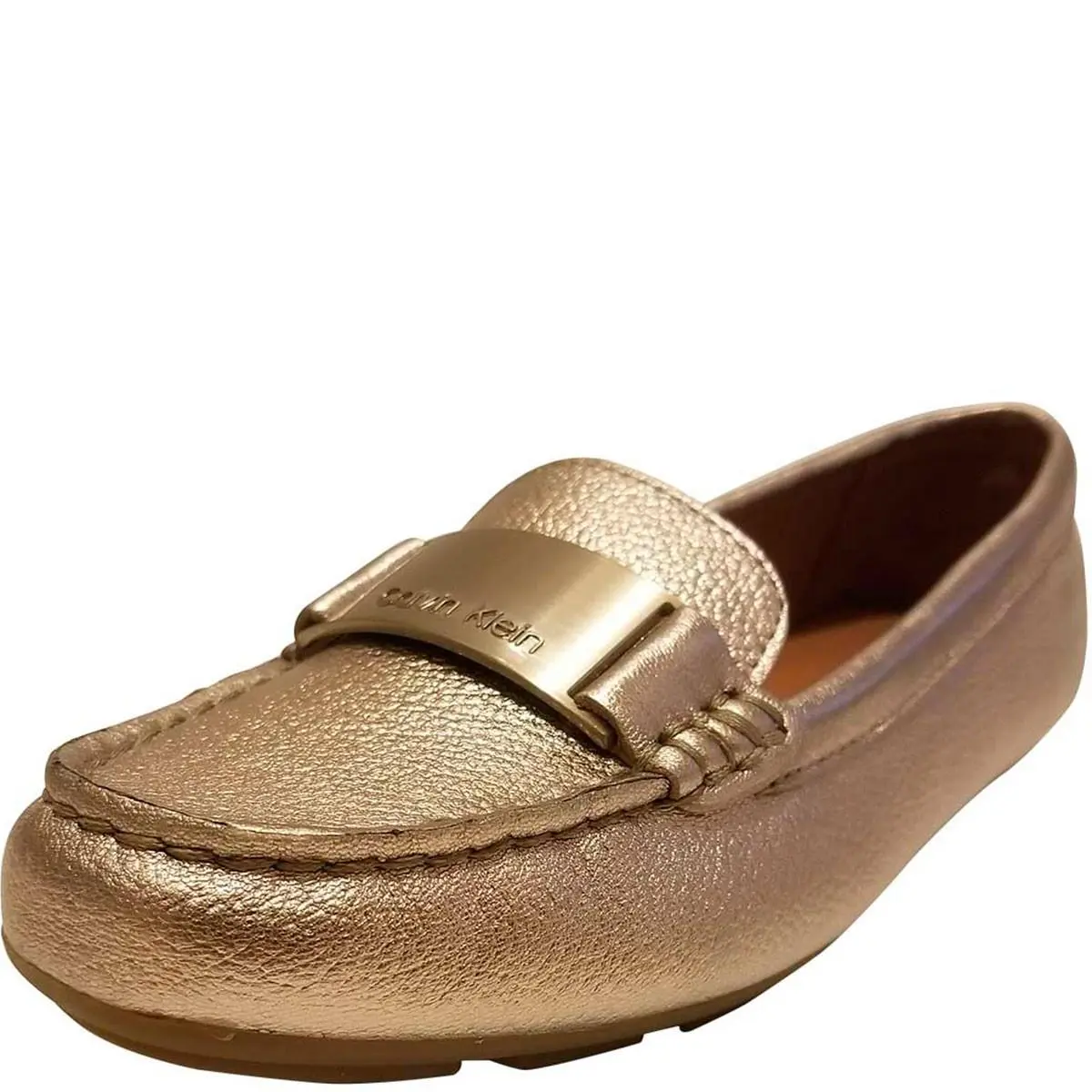 Calvin Klein Women`s Lisette Flats Metallic Gold 6M 99