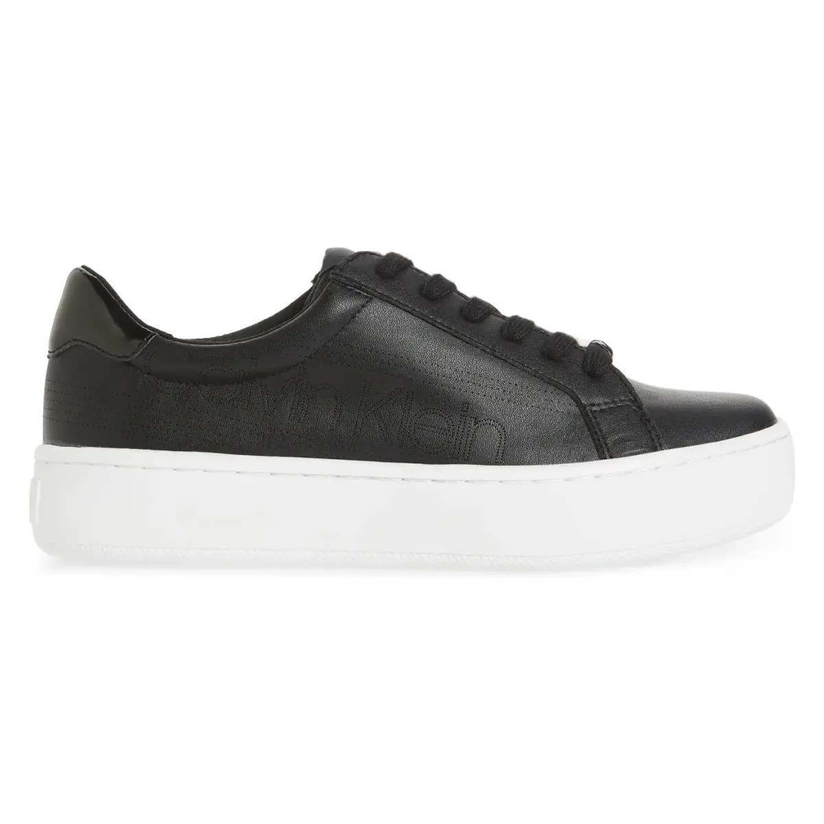 Calvin Klein Women`s Clarine Black Platform Fashion Sneakers Size 8M