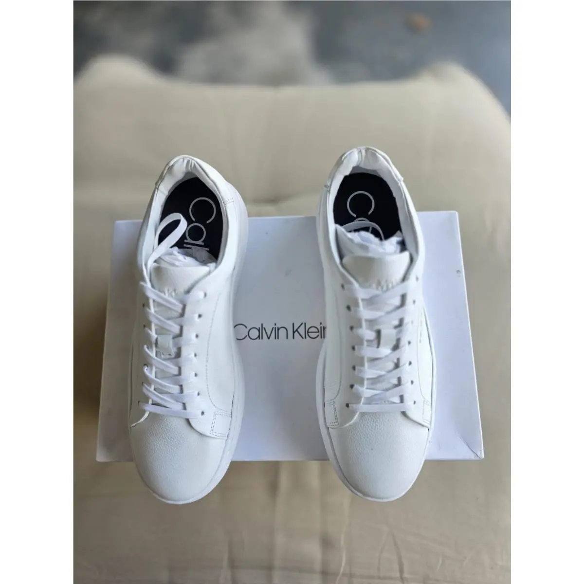 Calvin Klein Mens Falconi- Size 7 White