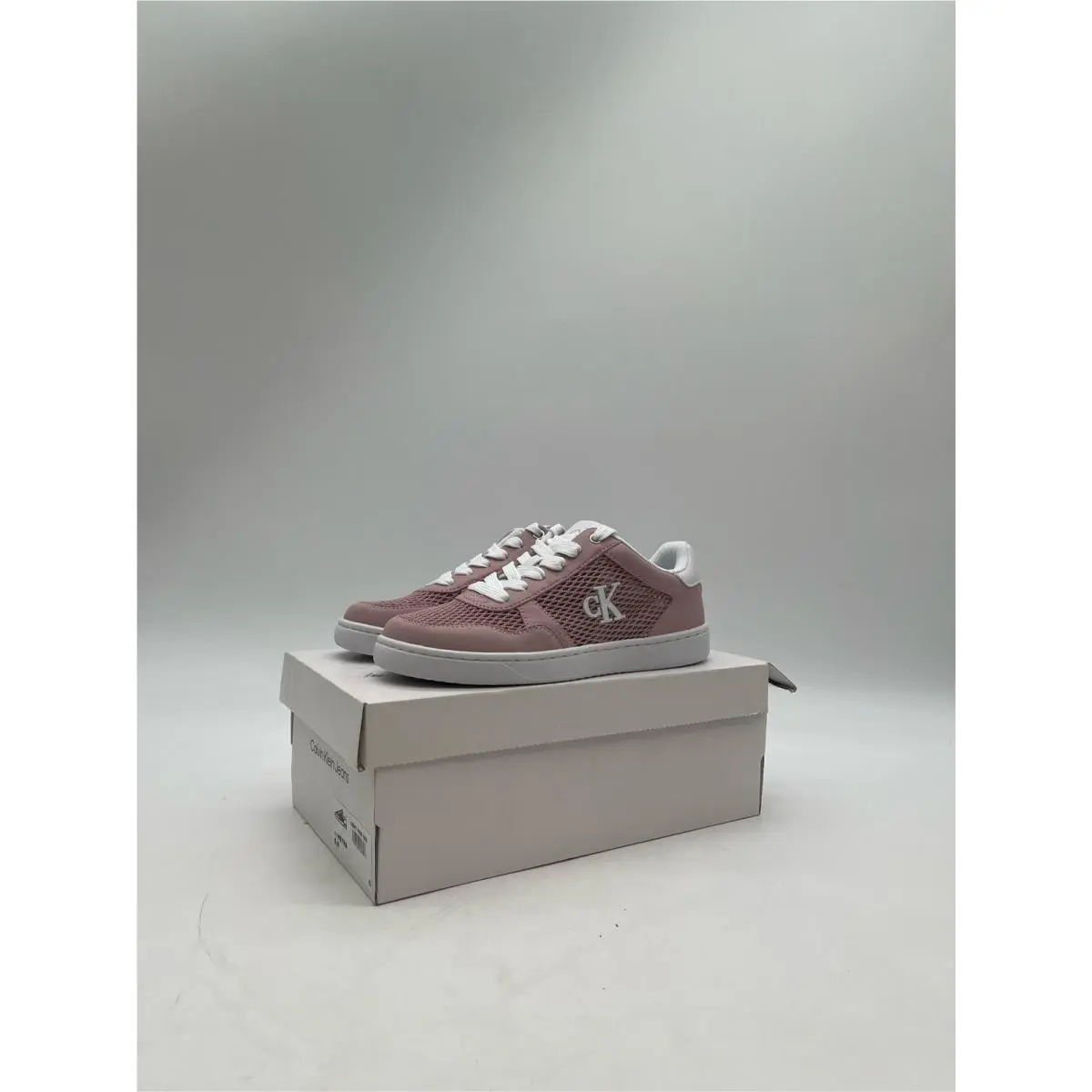 Women`s Heyra Logo Lace-up Sneakers - Light Pink Size 5 by Calvin Klein