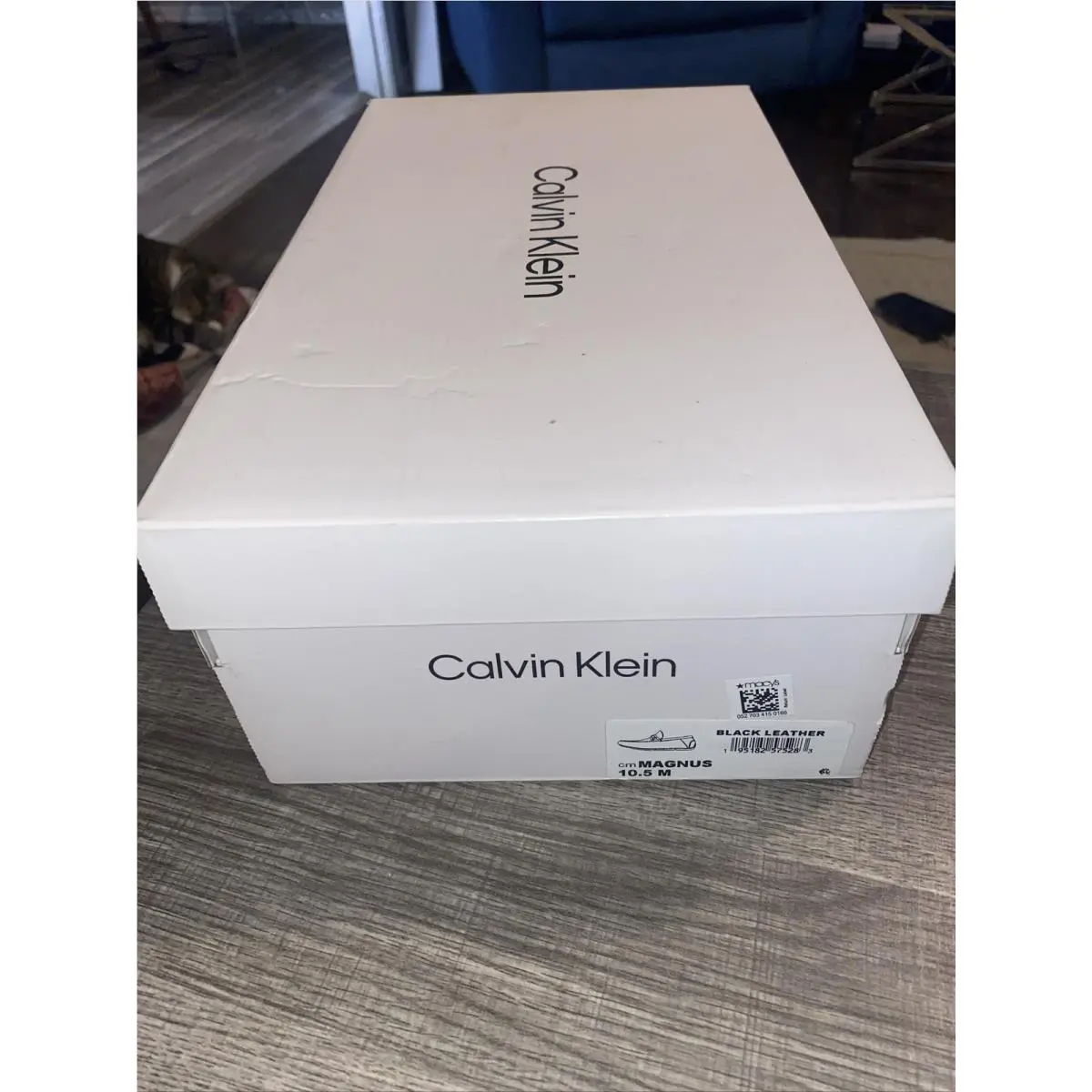 Calvin Klein Men`s Magnus Black Leather Loafers Med