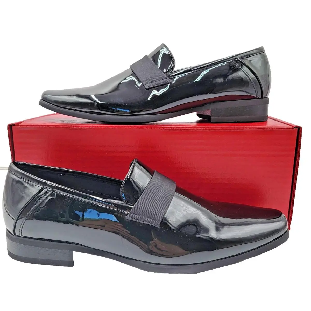 Calvin Klein Shoes Mens Size 9 Patent Loafers CM Bernard Dress Formal Slip On