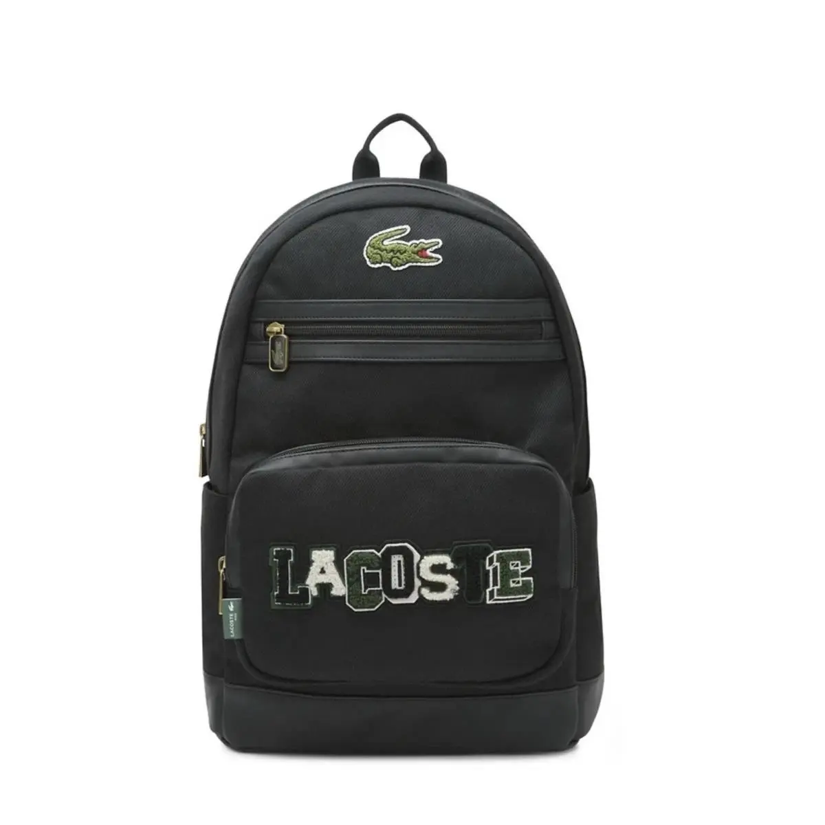 Lacoste Varsity Backpack Textured Preppy Appliqué Embroidered