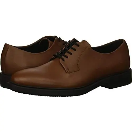 Calvin Klein Men`s Carl Smooth Calf Leather Oxford Shoes Brown/tan Size 11.5