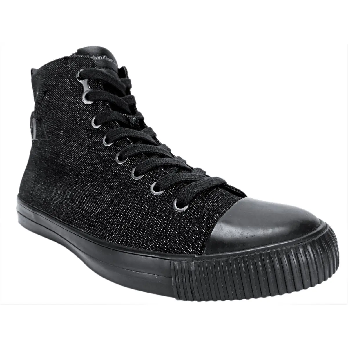 Men`s Aron Denim High-top Sneakers Dark Indigo Size 7 M by Calvin Klein