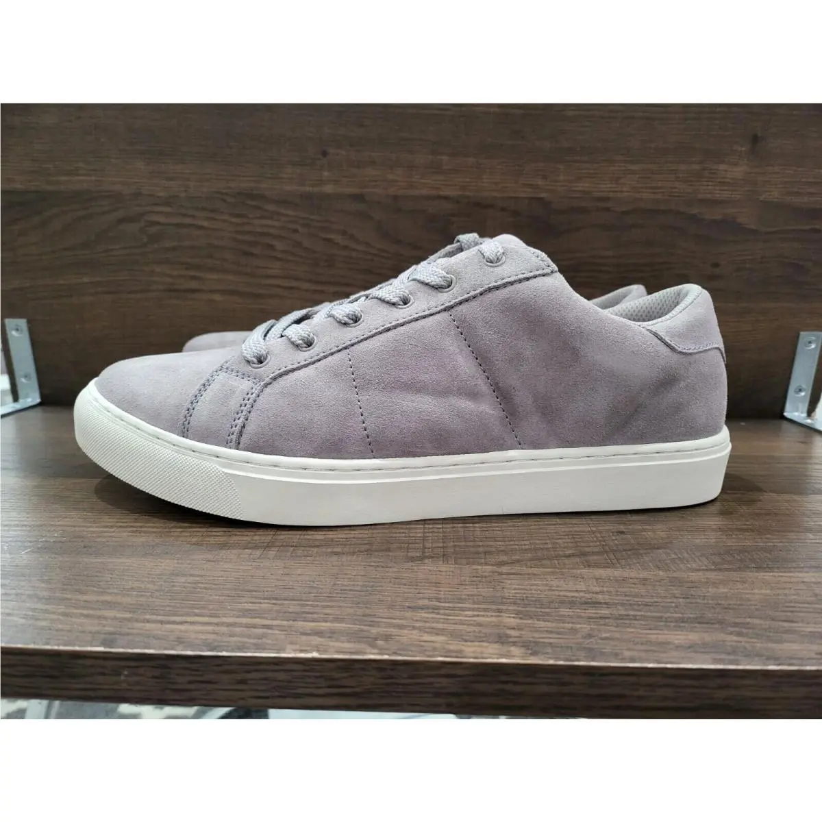 Calvin Klein Arden Men`s Sneakers Color Light Gray Suede Size 12M