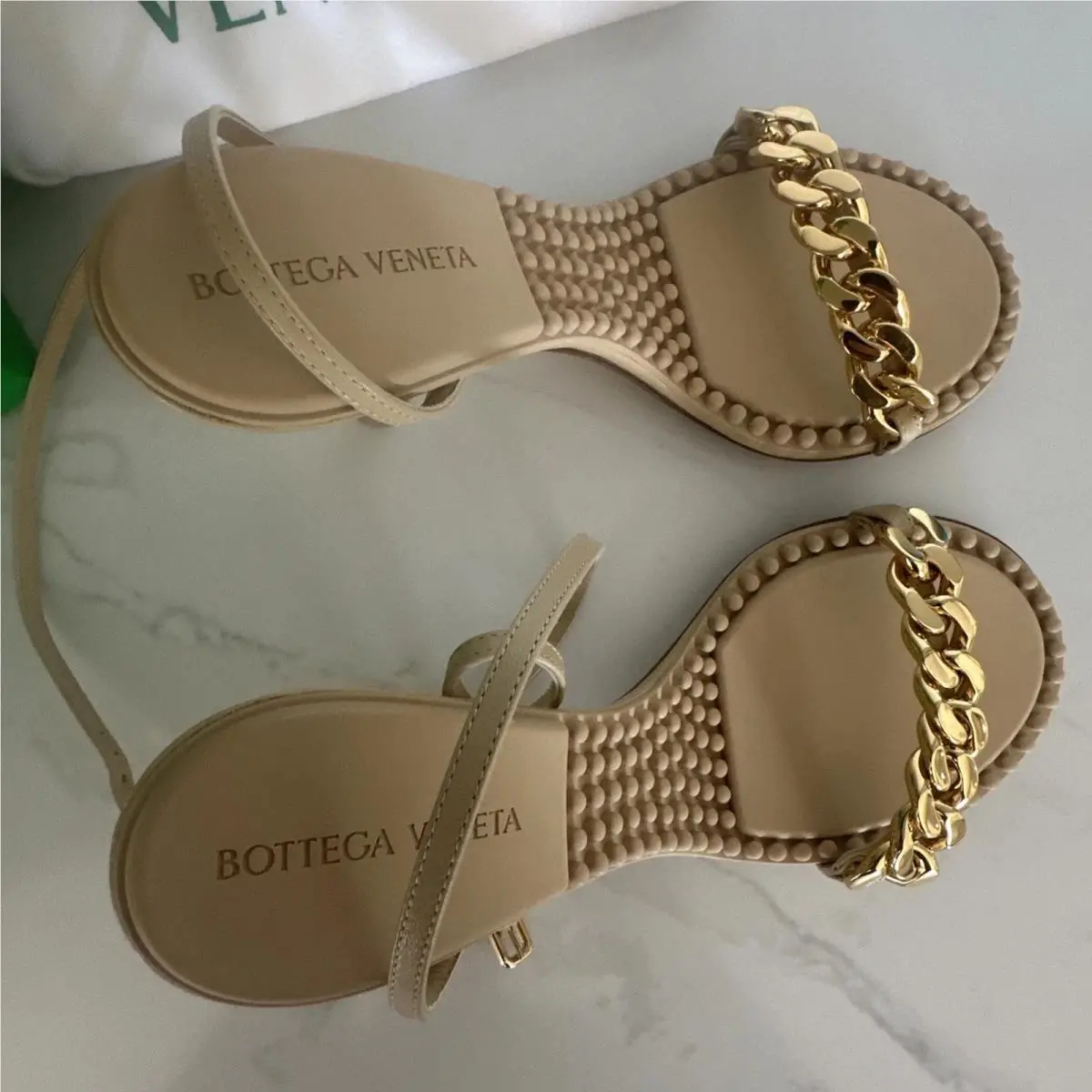Bottega Veneta shoes - Dot Ankle Strap Sandal - Dot Ankle Strap Sandal - 667178 VBSF0 2624 - Beige 12