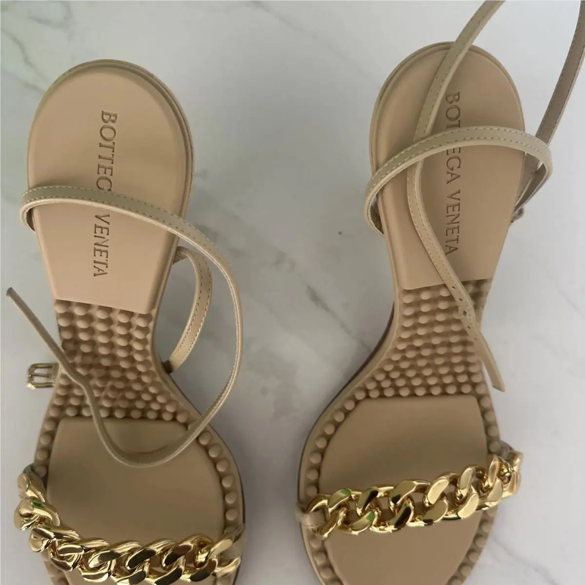 Bottega Veneta shoes - Dot Ankle Strap Sandal - Dot Ankle Strap Sandal - 667178 VBSF0 2624 - Beige 3