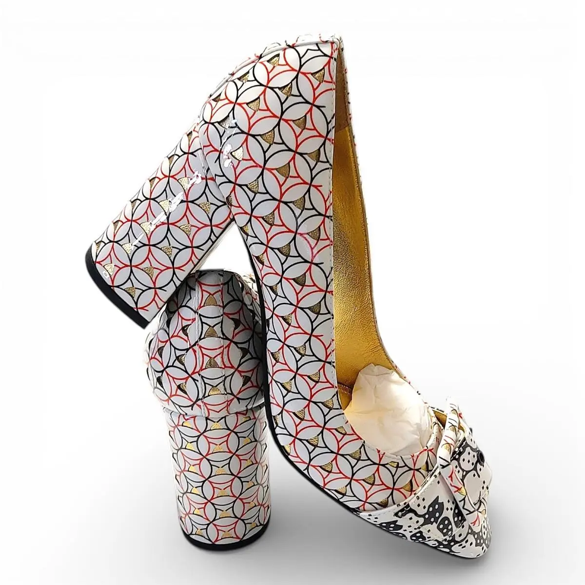 Bottega Veneta shoes - Cherbourg - Cherbourg - 474824VCJ319000 - White/Black/Red 0